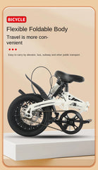 Grylls Fashion 12/14 Inch Folding Bike – Portable Lightweight Bicycle for Adults & Students | Compact Commuter Bike for Kids & Teens