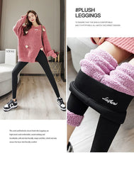 Winter Fleece Lined Tights Warm Thermal Leggings Thick Plush Stockings Pantyhose For Winter
