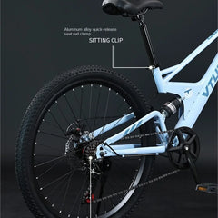 Full Suspension MTB Mountain Bike – Men’s Quad Bicycle with V-Brake/Disc Brake Options | Bicicletta Uomo | Durable Off-Road Bici