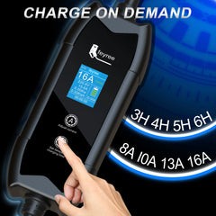 Feyree EV Charger | 3.5kW Portable TS-NACS Plug | LCD Screen | Delay Schedule | Level 1 & 2 Charging Station for Tesla & Electric Vehicles