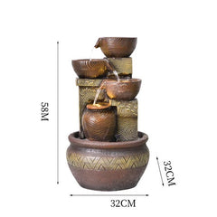 Creative Circulating Water Fountain - Landscape Desktop Lucky Decoration with Rockery & Water Feature