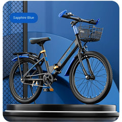 SKIG Folding Mountain Bike for Boys & Girls - 7-15 Years Old, Variable Speed, Lightweight & Durable Folding Bicycle for Kids, Teens, Camping, and Home Use