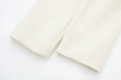 Women Elegant Cropped Jacket Women's Fashion Jacket O-Neck Long Sleeved Flip Pocket Coat Female Casual Outwear Tops