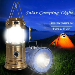 Solar Multifunctional Camping Lamp | Handheld LED Tent Light & Waterproof Emergency Flashlight