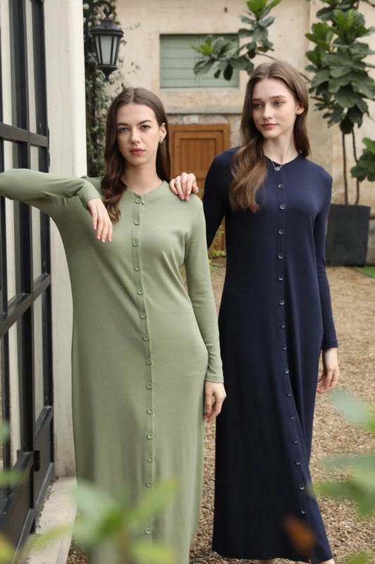 Women's Ribbed Maxi Summer Dress – Comfortable Sleeveless Button Front Long Dress | Casual & Elegant Lady's Clothing