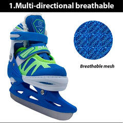 Steel Bracket Ice Hockey Skating Shoes Adult Child Skates for Beginner Ball Knife Ice Hockey Knife Shoes Real Ice Patines