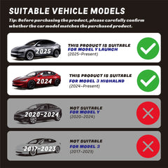Tempered Glass Film Protector for 2025 Tesla Model Y & 2024 Model 3 Highland – Rear Row Center Control Screen Protection
