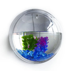 Pinsjar Acrylic Wall Hanging Fish Bowl – Wall-Mounted Aquarium Tank for Betta Fish | Aquatic Pet Supplies & Home Décor