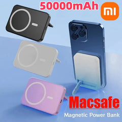 Xiaomi 50,000mAh MagSafe Power Bank – 22.5W Wireless Fast Charging, Magnetic, Foldable Stand, Portable External Battery