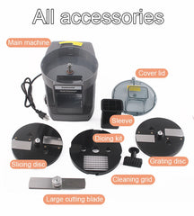 110V/220V Commercial Electric Vegetable Cutter & Chopper | Ham Mincer | Automatic Slicer & Grinder | Dicing Machine | Fruit & Potato Shredder