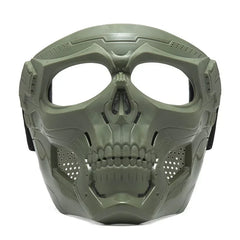 Skull Horror Motorcycle Mask Helmet – Open-Face Off-Road Helmet with Goggles | Cool Sports Riding Skull Mask for Bikers