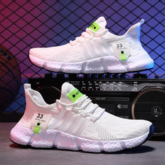 Men’s Thick-Soled Sneakers – Breathable Summer Running & Tennis Shoes, Comfortable Casual Footwear in Large Sizes