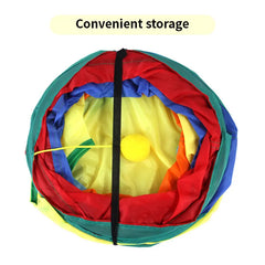 Foldable Cat Tunnel – Interactive Pet Toy with Breathable Material & Crinkle Paper for Indoor Play
