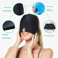 Cold Compress Head Cover & Gel Eye Mask – Soothing Odorless Gel Cap for Multi-Purpose Migraine Relief