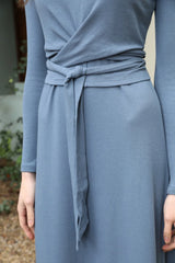 Summer Ribbing Closed-Fit Wrap Top & A-Line Dress High Stretch Matching Set – Chic & Comfortable Women's Outfit