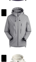 Autumn Hoodie Jackets Men Windproof Waterproof Warmth Fashion Trends Male Coat Versatile Casual Outdoor Mountaineering Clothing