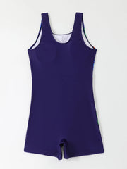 Women's One-Piece Printed Swimsuit – Padded Racing Swimwear for Summer Beach & Pool
