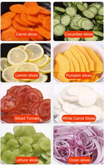 110V/220V Commercial Electric Vegetable Cutter & Chopper | Ham Mincer | Automatic Slicer & Grinder | Dicing Machine | Fruit & Potato Shredder