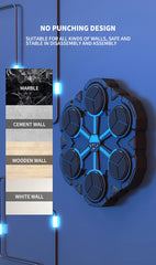 Smart Bluetooth Music Boxing Machine – Wall-Mounted Boxing Trainer with Music & LED Targets | Home Fitness & Stress Relief Equipment