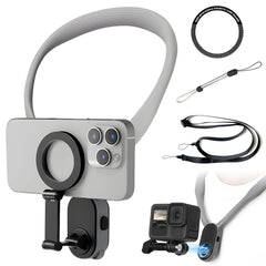 Magnetic Phone Neck Mount - Hands-Free POV Holder for GoPro & Smartphones