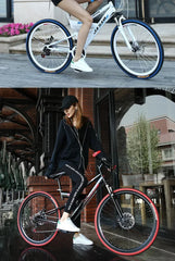 24/26-Inch MTB Folding Mountain Bike – Dual Disc Brakes, Full Suspension, Soft Tail Cross Country Bicycle | Variable Speed City Bike