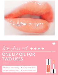 Hydrating Lip Glow Oil – Moisturizing Plumping Lip Gloss, Transparent & Tinted for Dry Lips & Lip Care | Perfect Gift for Mother's Day