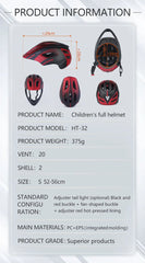 High-Quality Kids' Full-Face Helmet – Detachable Design for Biking, Skateboarding, & Roller Skating | Outdoor Sports Protection