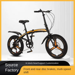 Cooya 20-Inch Folding Bicycle for Men & Women – Ultra Lightweight & Portable, No Installation Required | Adult Variable Speed Bicycle