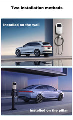 JIGU 7.6KW 32A Type 2 Electric Vehicle Charger – Car Charging Station, 7kW Wallbox EV Charger, WiFi & APP Control (220V, Single Phase)