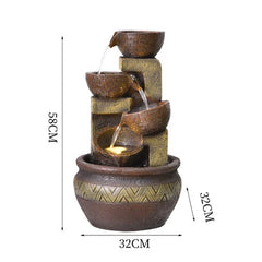 Creative Circulating Water Fountain - Landscape Desktop Lucky Decoration with Rockery & Water Feature