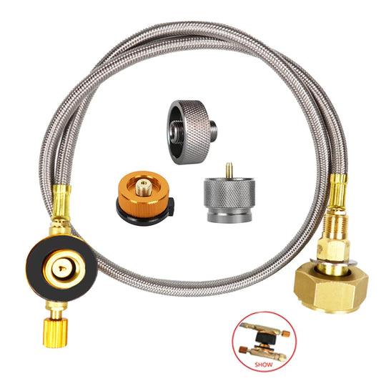 Camping Gas Stove Refill Adapter | Outdoor Cylinder Filling & Gas Tank Furnace Connector Accessories