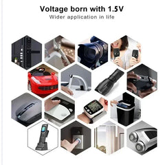 12800mAh 1.5V AA USB Rechargeable Lithium Battery – Type-C Charging | For Remote, Mouse, Toys