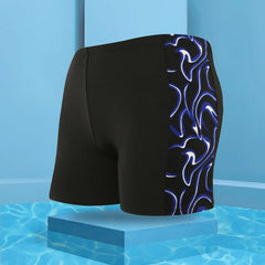 Summer Adult Swimming Trunks – Men's Printed Swim Shorts | Elastic Boxer Swimwear for Beach, Surf & Bathing Suit