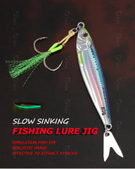 3D Printed Fast Sinking Metal Jig Lure | 20g-80g Saltwater Shore Casting & Vertical Fishing Lure