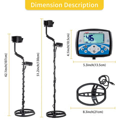 Treasure Hunter MT705 Professional Underground Metal Detector – V-Flex Tech, Waterproof 11" Coil, High Sensitivity Scanner
