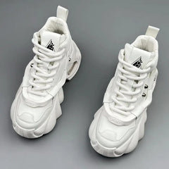 Brand Designer Men's Shoes Fashion High Top Platform Sneaker Street Trend Casual Shoes for Men Height Increasing Shoes Tenis2024