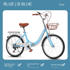 Folding Mountain Bike for Boys & Girls – Variable Speed Bicycle for Primary & Secondary School Students | 18", 20", 24" Sizes