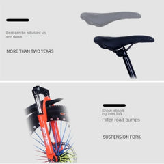 FJ&BDF 20-Inch Children's Mountain Bike – High Carbon Steel Frame, Lightweight with Shock Absorber & Double Disc Brakes | Outdoor Kids Bicycle