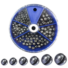 205PCS Fishing Weights Sinkers Kit – Lead Split Shot & Egg Sinkers | 5 Sizes Removable Fishing Line Sinkers Assortment