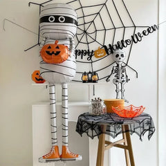 Large Inflatable Standing Mummy Balloon Halloween Horror Atmosphere Indoor and Outdoor Party Decoration Inflatable Prop