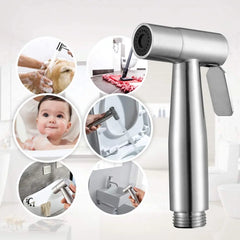 Handheld Stainless Steel Bidet Sprayer – Multi-Function Bathroom Faucet & Self-Cleaning Shower Head for Personal Hygiene