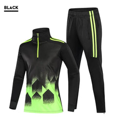 Kids’ Football Tracksuit – Warm Fleece Long Sleeve Soccer Sportswear Set with Sweatshirt & Jogging Jacket for Boys