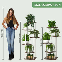 Iron Plant Holder & Flower Stand Rack - Home Garden Storage Shelf for Pots & Decor