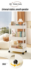 Mobile Storage Rack Trolley Bedroom Multi-Layer Storage Racks Organizer Household Kitchen Multifunctional Cart With Wheels Shelf