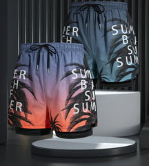 Double-Layer Swim Trunks for Men – Boxer Shorts with Anti-Embarrassment Lining | Professional Beach Pants & Adult Swim Gear