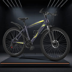 TULX High-Carbon Steel Bicycle – 21-Speed with Front Fork Lock & Dual Disc Brakes | Strong & Stable Ride