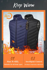 17/13/9 Areas Usb Heated Jacket Men Women Electric Heated Vest Heating Vest Heated Bodywarmer Usb Inner Heat Vest Veste