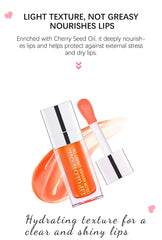 Hydrating Lip Glow Oil – Moisturizing Plumping Lip Gloss, Transparent & Tinted for Dry Lips & Lip Care | Perfect Gift for Mother's Day