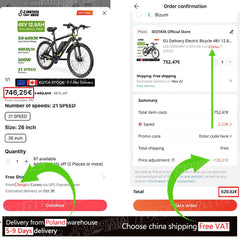 IDOTATA Electric Bicycle 48V 12.8AH Lithium Battery 500W Motor Adult Mountain Electric Bike 21Speed Cycling Bicycle 26INCH Ebike