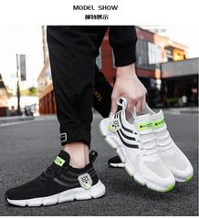 Men’s Thick-Soled Sneakers – Breathable Summer Running & Tennis Shoes, Comfortable Casual Footwear in Large Sizes